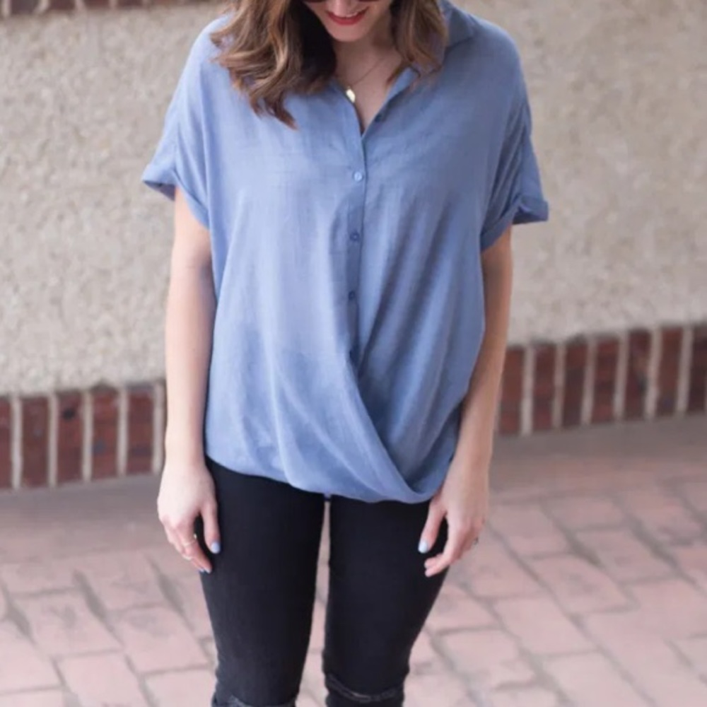 Button Front Drapey Top - image 1